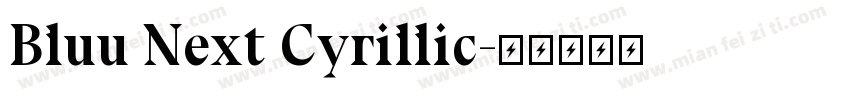 Bluu Next Cyrillic字体转换